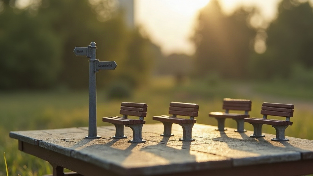 Resin vs FDM Printing for Model-Railway Benches and Signposts
